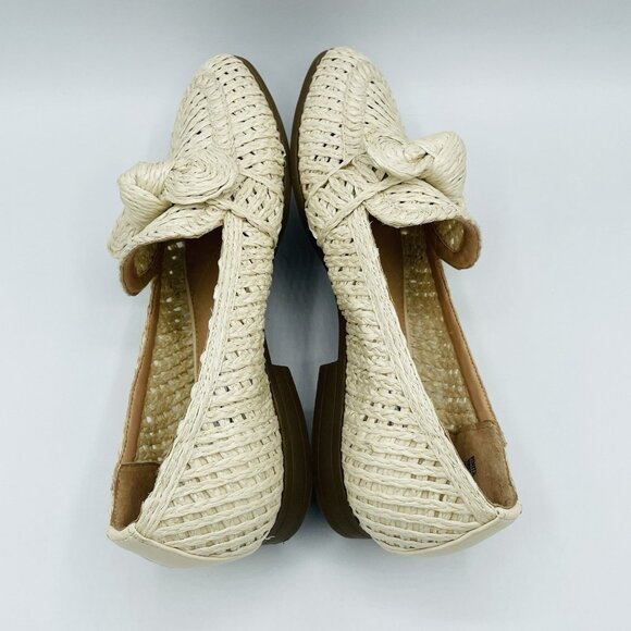 Charles David Shoes Womens 6 M Off White Finite Bow Comfort Flats Heels Loafers - Picture 11 of 11